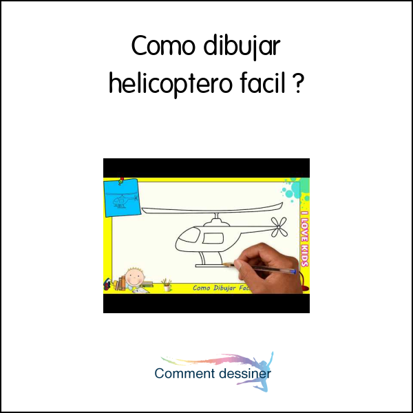 Como dibujar helicoptero facil